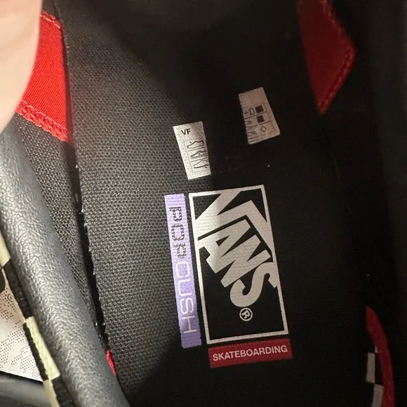 Vans Men's Checkered Sneakers - Black and White - Picture 3 of 8